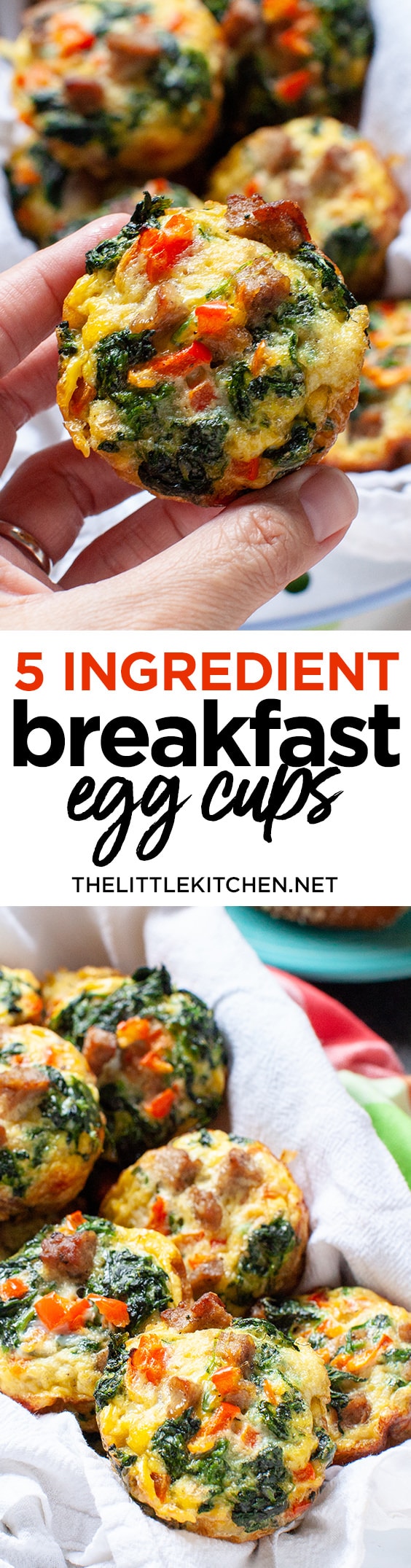 Five Ingredient Breakfast Egg Cups from thelittlekitchen.net Five Ingredient Breakfast Egg Cups from thelittlekitchen.net