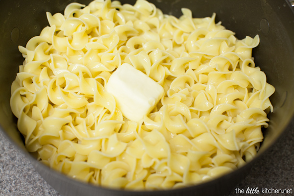 Beef Stroganoff with Buttered Noodles Recipe from thelittlekitchen.net Beef Stroganoff with Buttered Noodles Recipe from thelittlekitchen.net