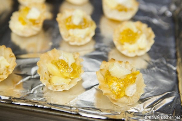 Camembert Marmalade Phyllo Cups with Thyme from thelittlekitchen.net Camembert Marmalade Phyllo Cups with Thyme from thelittlekitchen.net