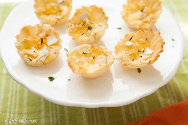 Camembert Marmalade Phyllo Cups with Thyme from thelittlekitchen.net Camembert Marmalade Phyllo Cups with Thyme from thelittlekitchen.net