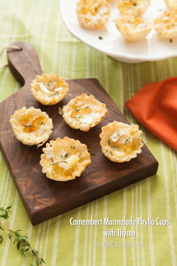 Camembert Marmalade Phyllo Cups with Thyme from thelittlekitchen.net Camembert Marmalade Phyllo Cups with Thyme from thelittlekitchen.net
