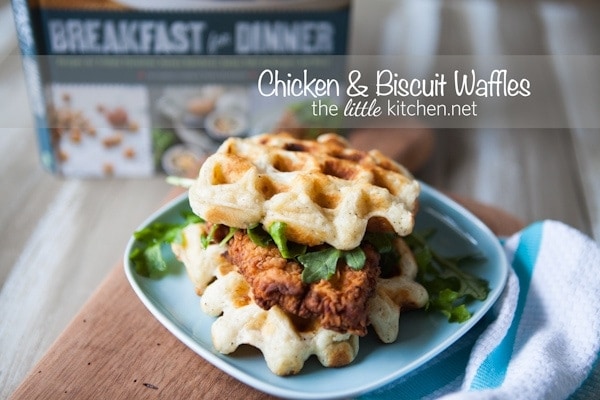 Chicken & Biscuit Waffles from The Little Kitchen Chicken & Biscuit Waffles