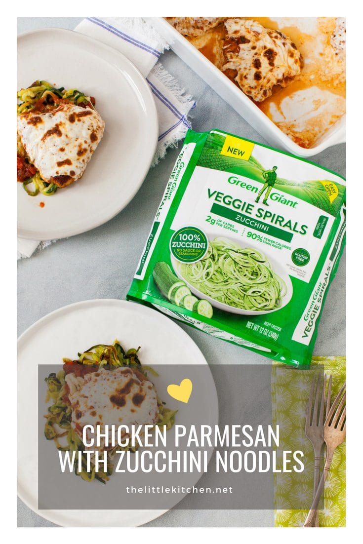 Chicken Parmesan with Zucchini Noodles from thelittlekitchen.net Chicken Parmesan with Zucchini Noodles from thelittlekitchen.net