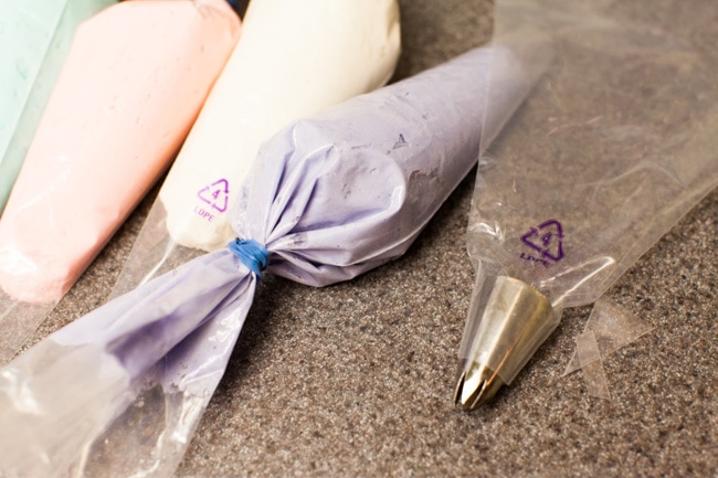 Chocolate Chip Cookie Cups with Unicorn Frosting from thelittlekitchen.net Chocolate Chip Cookie Cups with Unicorn Frosting from thelittlekitchen.net