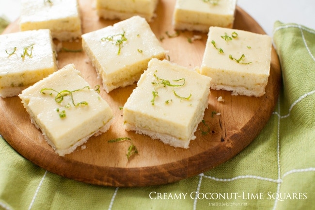 Creamy Coconut Lime Squares from thelittlekitchen.net Creamy Coconut Lime Squares from thelittlekitchen.net