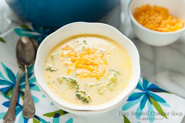 Easy Broccoli Cheddar Cheese Soup from thelittlekitchen.net Easy Broccoli Cheddar Cheese Soup from thelittlekitchen.net