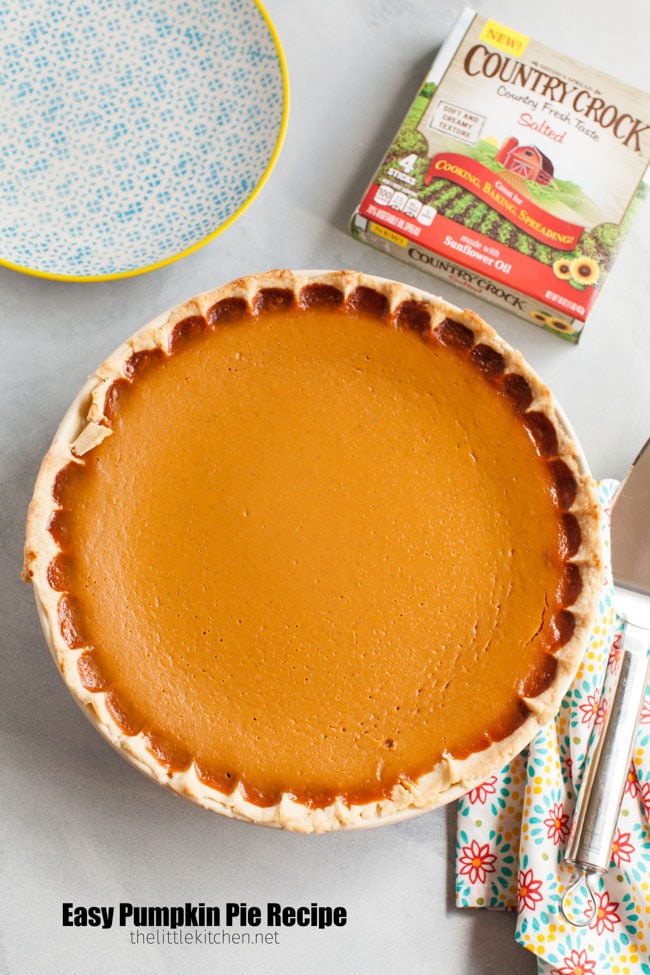 Easy Pumpkin Pie from thelittlekitchen.net Easy Pumpkin Pie from thelittlekitchen.net