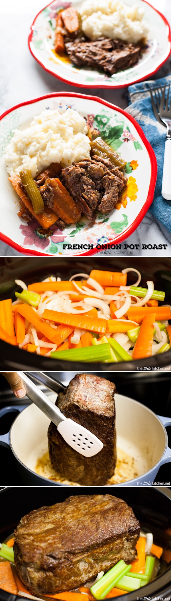 So easy to make and the whole family will enjoy! French Onion Pot Roast (Slow Cooker Recipe) from thelittlekitchen.net So easy to make and the whole family will enjoy! French Onion Pot Roast (Slow Cooker Recipe) from thelittlekitchen.net