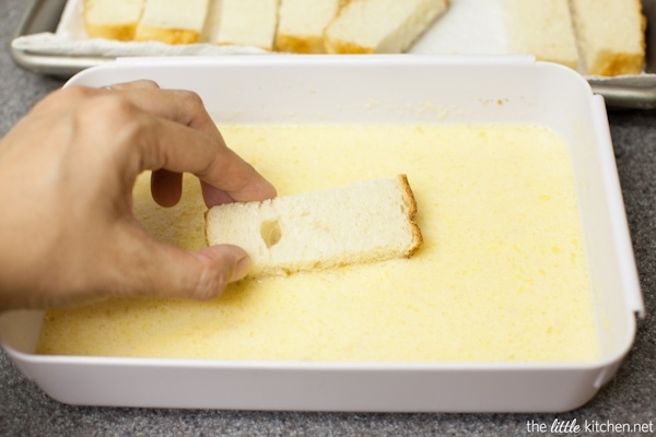 French Toast Sticks with Maple Butter Dipping Sauce from The Little Kitchen thelittlekitchen.net French Toast Sticks with Maple Butter Dipping Sauce from The Little Kitchen thelittlekitchen.net