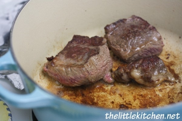 Brown the short ribs