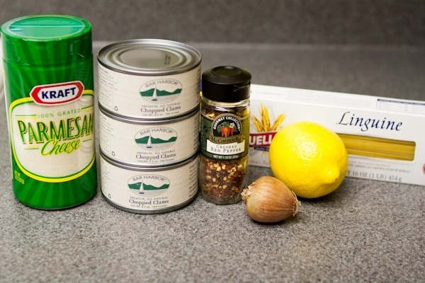 Linguine and Clam Sauce Ingredients