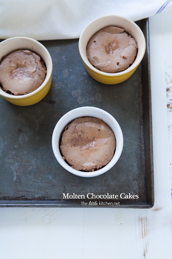 Molten Chocolate Cakes from thelittlekitchen.net Molten Chocolate Cakes from thelittlekitchen.net