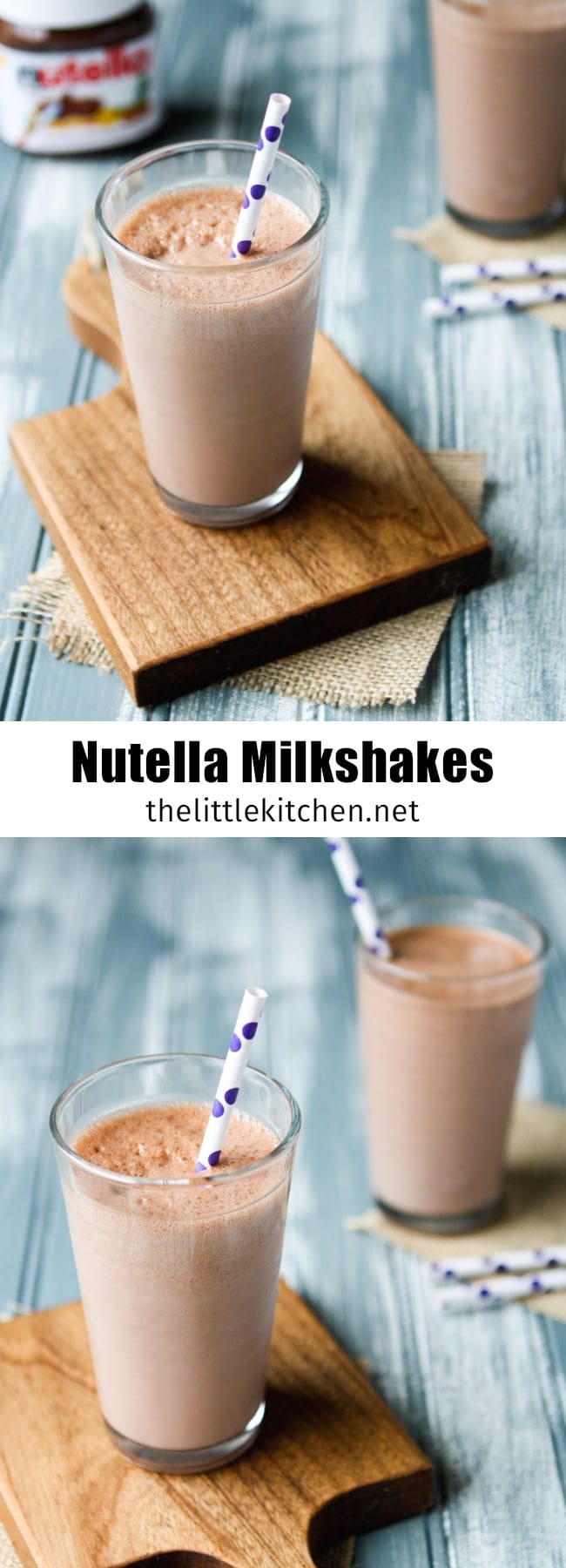 (this is wonderful and easy to make!) Nutella Milkshakes from thelittlekitchen.net (this is wonderful and easy to make!) Nutella Milkshakes from thelittlekitchen.net