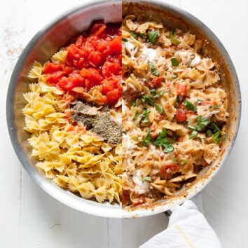 One Pot Lasagna Pasta from thelittlekitchen.net