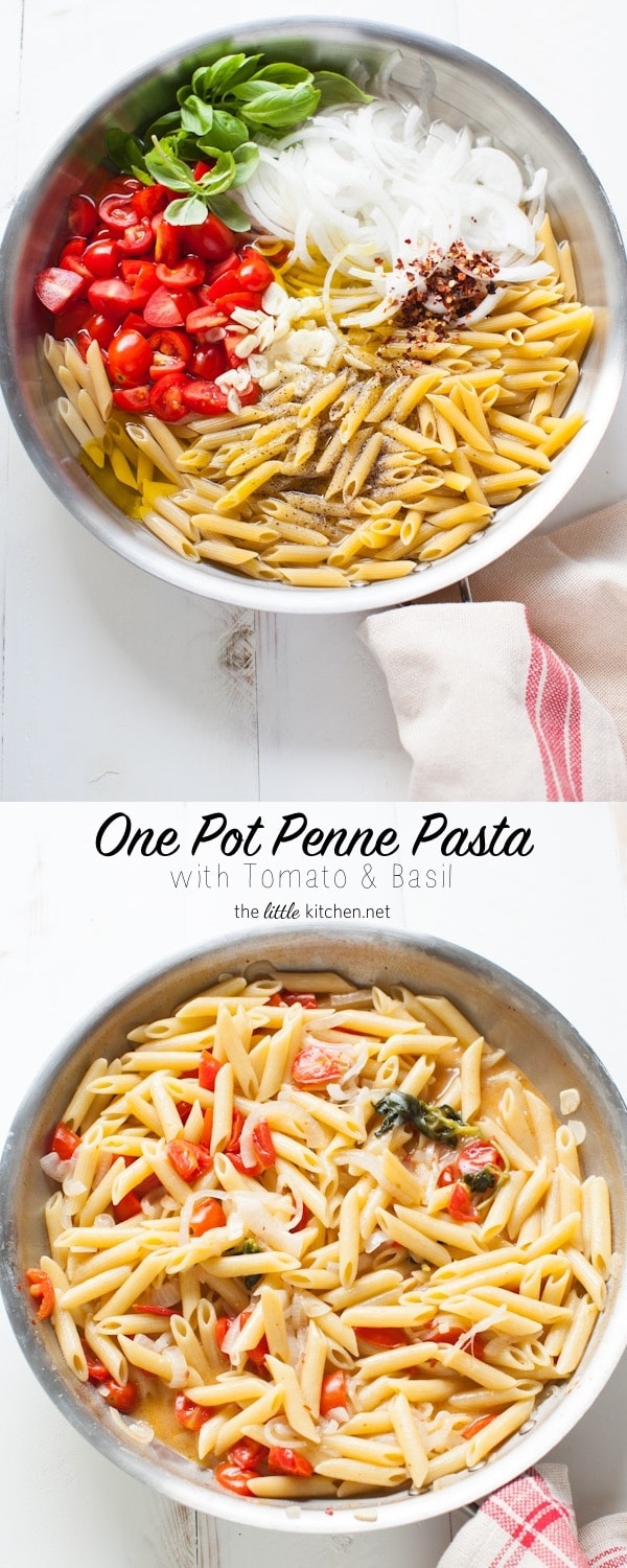 I have had doubts too but seriously it's so good...and so easy. Just throw all of the ingredients into a pan and cook! One Pot Penne Pasta with Tomato & Basil from thelittlekitchen.net I have had doubts too but seriously it's so good...and so easy. Just throw all of the ingredients into a pan and cook! One Pot Penne Pasta with Tomato & Basil from thelittlekitchen.net