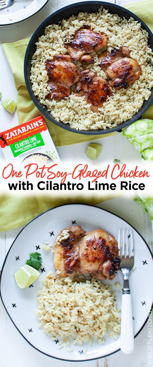 One Pot Soy-Glazed Chicken with Cilantro Lime Rice from thelittlekitchen.net One Pot Soy-Glazed Chicken with Cilantro Lime Rice from thelittlekitchen.net