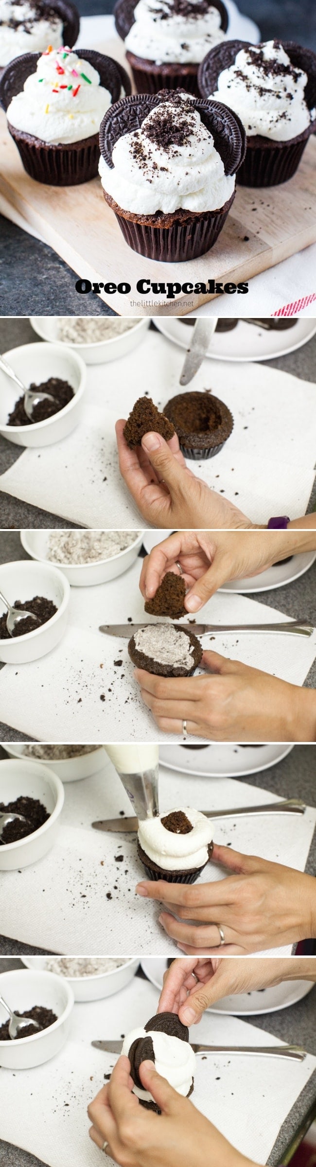 Oreo Cupcakes from thelittlekitchen.net Oreo Cupcakes from thelittlekitchen.net