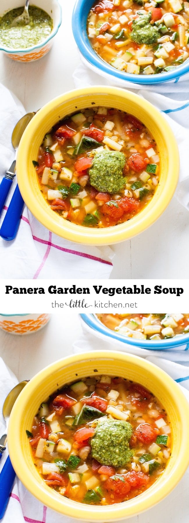 (easy and homemade version of the soup you love at Panera!) Garden Vegetable Soup from thelittlekitchen.net Panera Vegetable Soup from thelittlekitchen.net