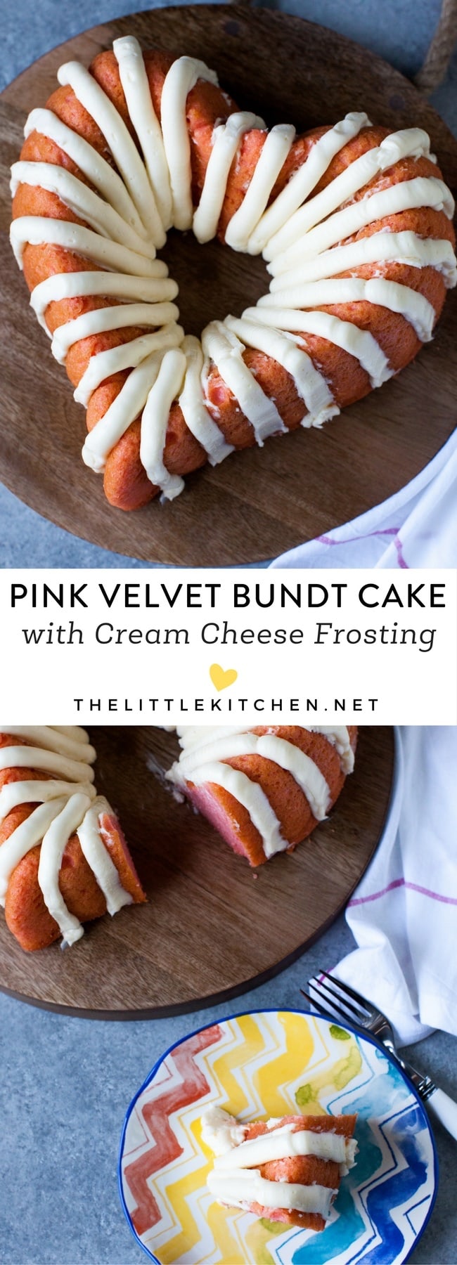 Heart-Shaped Pink Velvet Bundt Cake with Cream Cheese Frosting from thelittlekitchen.net Heart-Shaped Pink Velvet Bundt Cake with Cream Cheese Frosting from thelittlekitchen.net