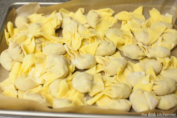 Pork and Shrimp Wonton Soup with Broccoli and Escarole from thelittlekitchen.net Pork and Shrimp Wonton Soup with Broccoli and Escarole from thelittlekitchen.net