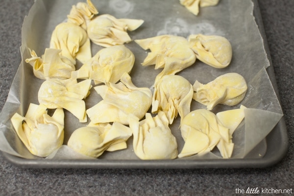 Pork and Shrimp Wonton Soup with Broccoli and Escarole from thelittlekitchen.net Pork and Shrimp Wonton Soup with Broccoli and Escarole from thelittlekitchen.net