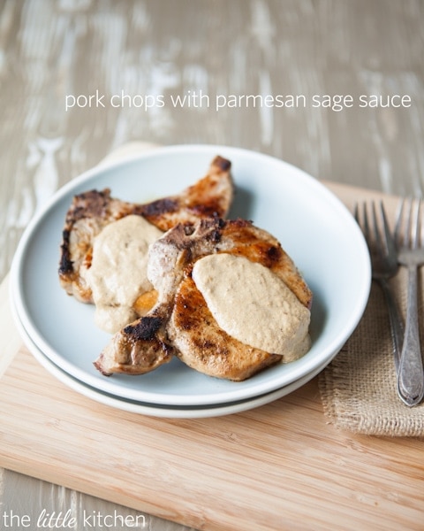 Pork Chops with Parmesan Sage Sauce Recipe