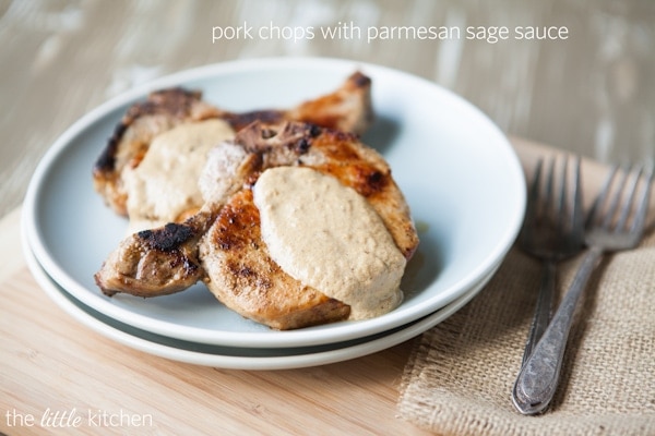 Pork Chops with Parmesan Sage Sauce Recipe