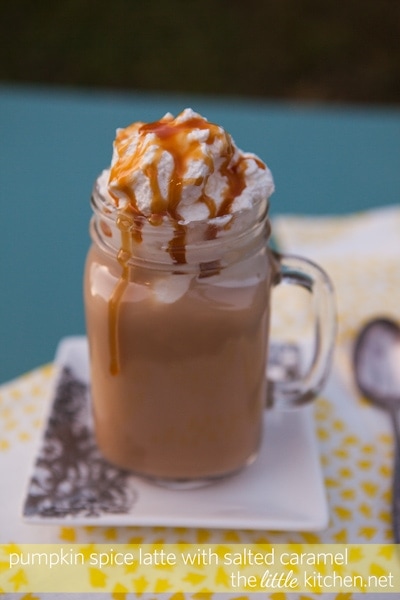 Pumpkin Spice Latte with Salted Caramel