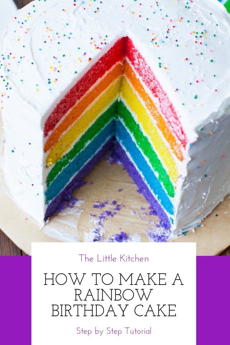Rainbow Birthday Cake from thelittlekitchen.net Rainbow Birthday Cake from thelittlekitchen.net