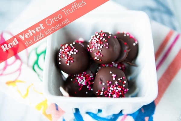 Red Velvet Oreo Truffles from The Little Kitchen Red Velvet Oreo Truffles
