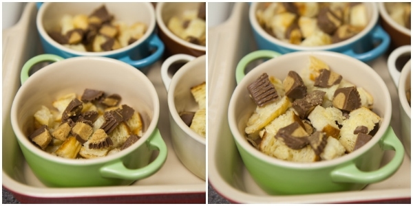 Reese's Peanut Butter Cup Bread Pudding
