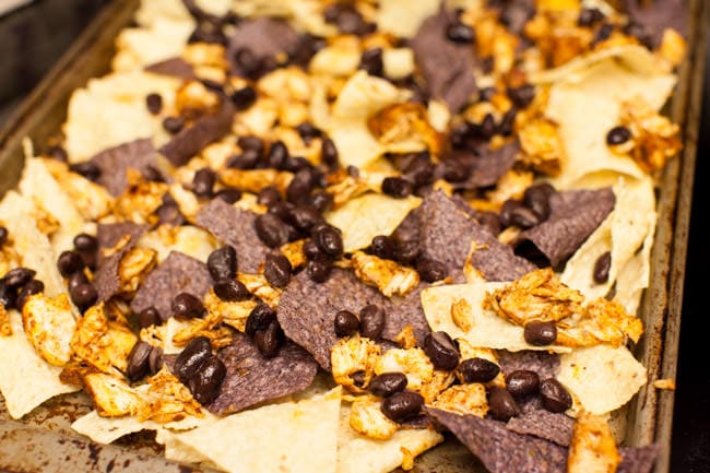 Sheet Pan Chicken Nachos from thelittlekitchen.net Sheet Pan Chicken Nachos from thelittlekitchen.net