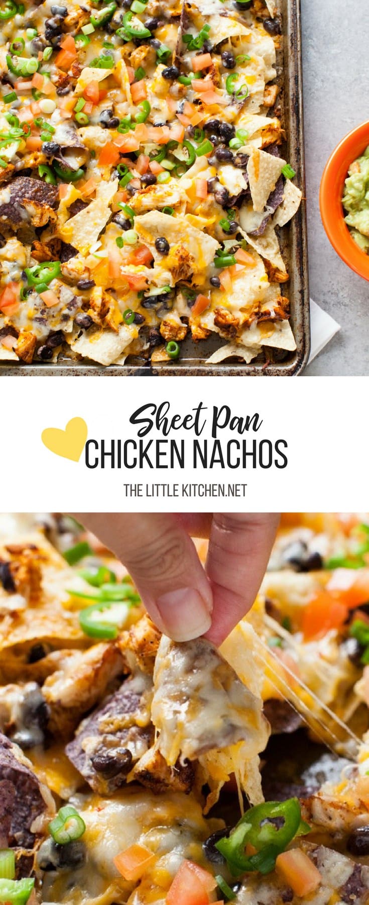 Sheet Pan Chicken Nachos from thelittlekitchen.net Sheet Pan Chicken Nachos from thelittlekitchen.net