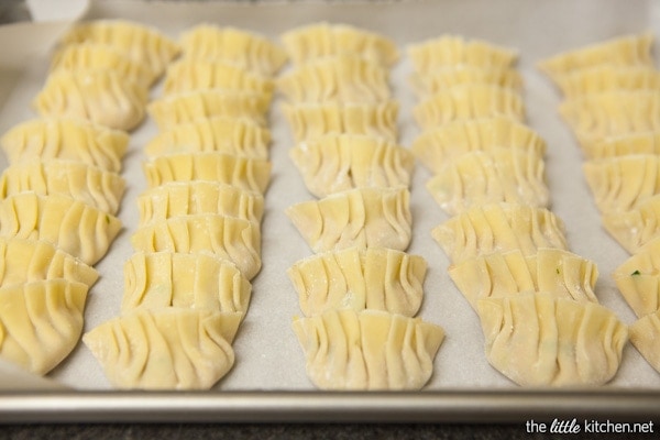 Shrimp and Mushroom Potstickers from thelittlekitchen.net Shrimp and Mushroom Potstickers from thelittlekitchen.net