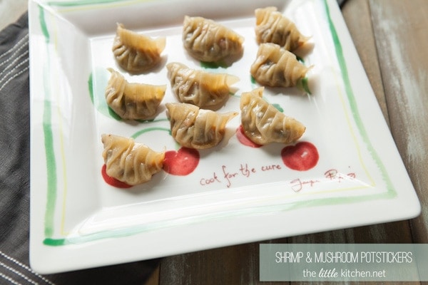 Shrimp and Mushroom Potstickers from thelittlekitchen.net Shrimp and Mushroom Potstickers from thelittlekitchen.net