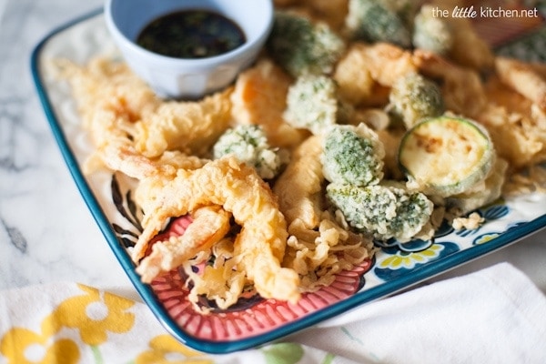 Shrimp & Vegetable Tempura from The Little Kitchen Shrimp & Vegetable Tempura