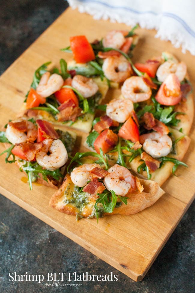 BLT Shrimp Flatbreads from thelittlekitchen.net BLT Shrimp Flatbreads from thelittlekitchen.net