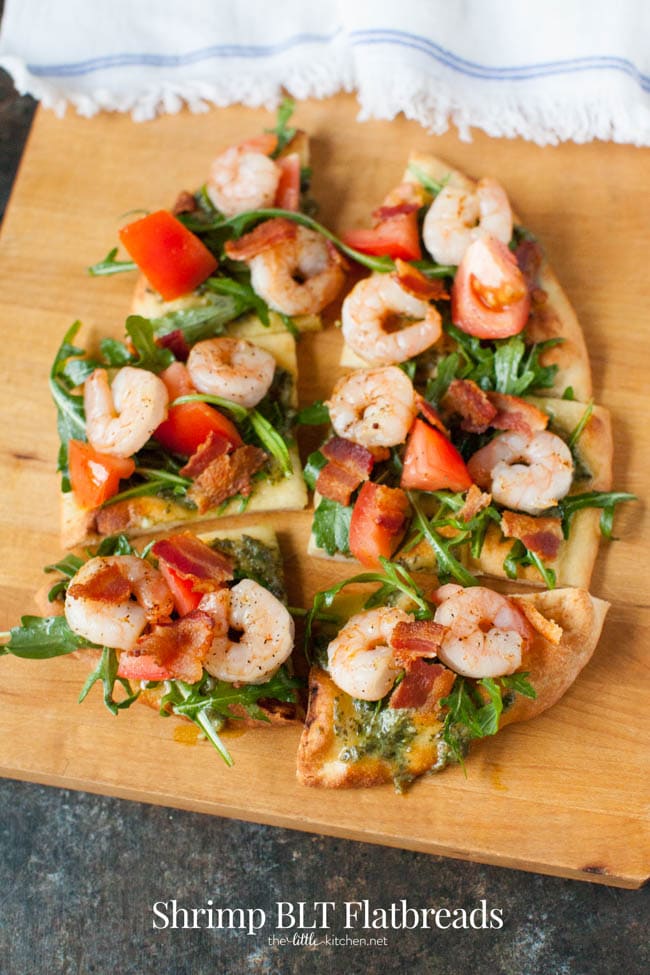 BLT Shrimp Flatbreads from thelittlekitchen.net BLT Shrimp Flatbreads from thelittlekitchen.net