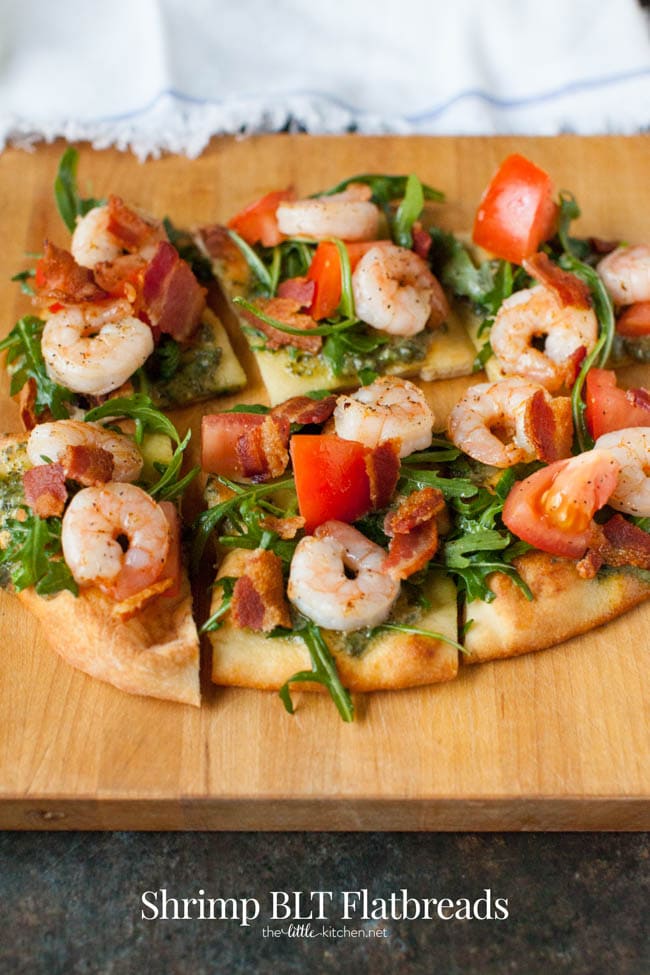 BLT Shrimp Flatbreads from thelittlekitchen.net BLT Shrimp Flatbreads from thelittlekitchen.net