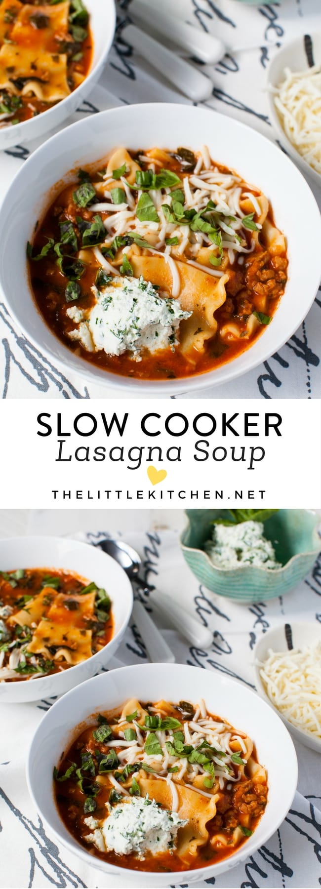 Slow Cooker Lasagna Soup from thelittlekitchen.net Slow Cooker Lasagna Soup from thelittlekitchen.net