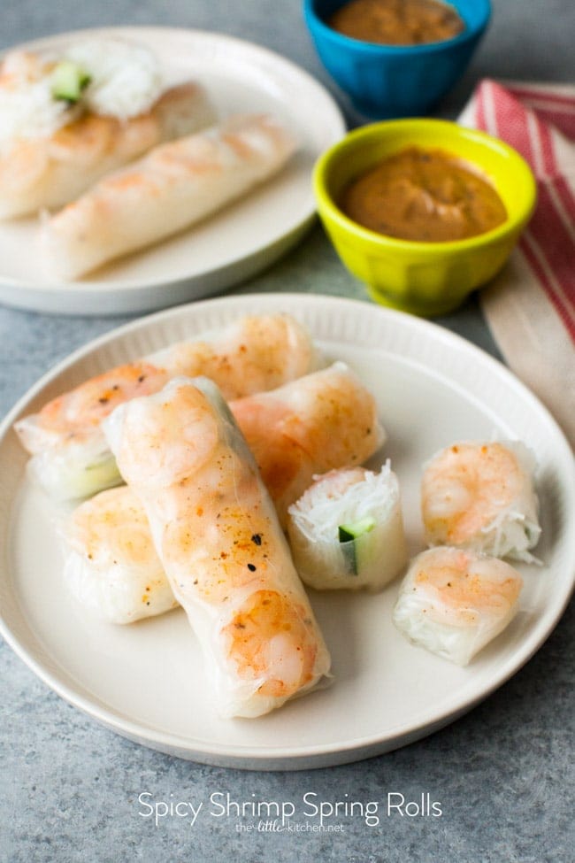 Spicy Shrimp Spring Rolls from thelittlekitchen.net Spicy Shrimp Spring Rolls from thelittlekitchen.net