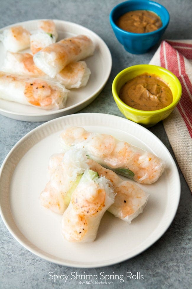 Spicy Shrimp Spring Rolls from thelittlekitchen.net Spicy Shrimp Spring Rolls from thelittlekitchen.net