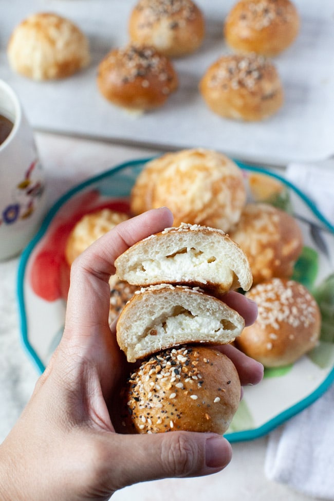 Stuffed Bagel Bites from thelittlekitchen.net