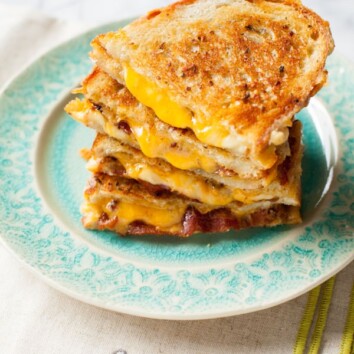 Swiss & Cheddar Grilled Cheese Sandwiches from thelittlekitchen.net