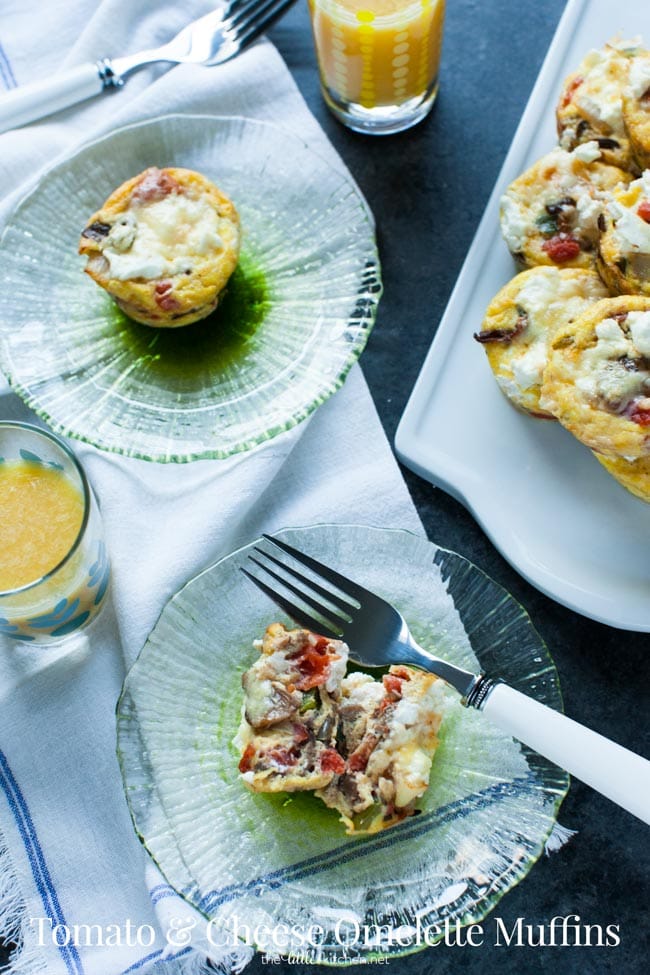 Tomato and Cheese Omelette Muffins from thelittlekitchen.net Tomato and Cheese Omelette Muffins from thelittlekitchen.net