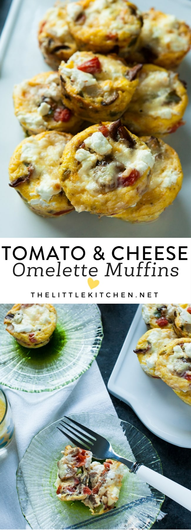 Tomato and Cheese Omelette Muffins from thelittlekitchen.net Tomato and Cheese Omelette Muffins from thelittlekitchen.net