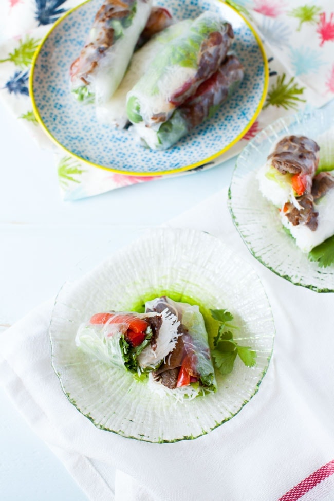 Vietnamese Spring Rolls with Grilled Lemongrass Beef from thelittlekitchen.net Vietnamese Spring Rolls with Grilled Lemongrass Beef from thelittlekitchen.net