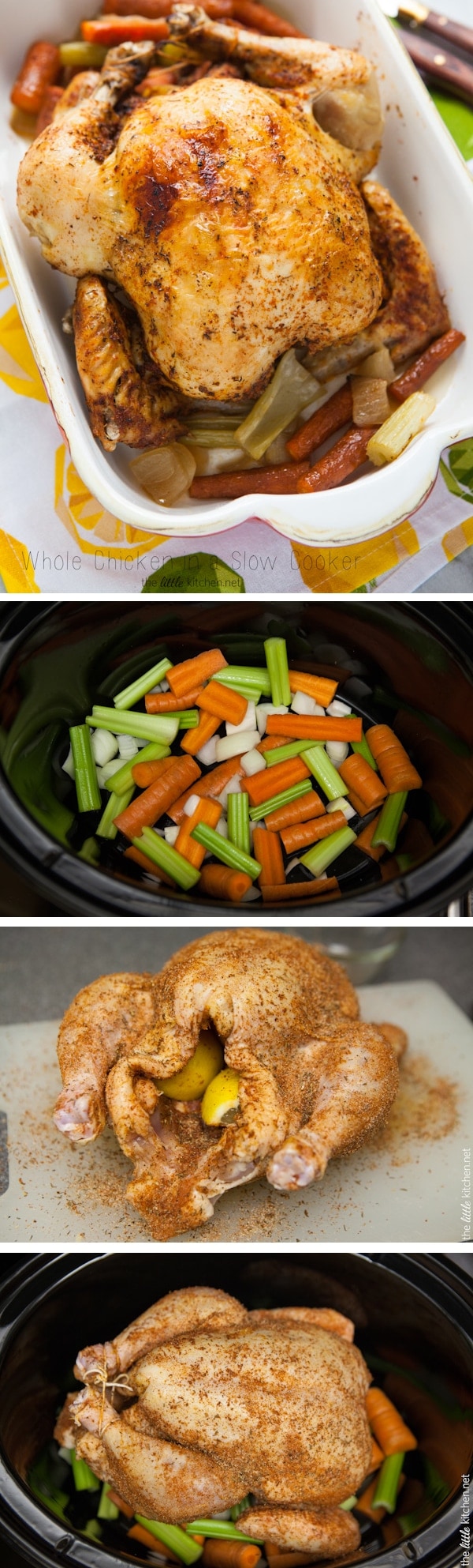 Whole Chicken in a Slow Cooker from TheLittleKitchen.net Whole Chicken in a Slow Cooker from TheLittleKitchen.net