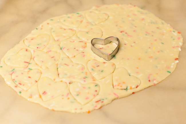 Yellow Heart-Shaped Rainbow Funfetti Cookies from thelittlekitchen.net Yellow Heart-Shaped Rainbow Funfetti Cookies from thelittlekitchen.net